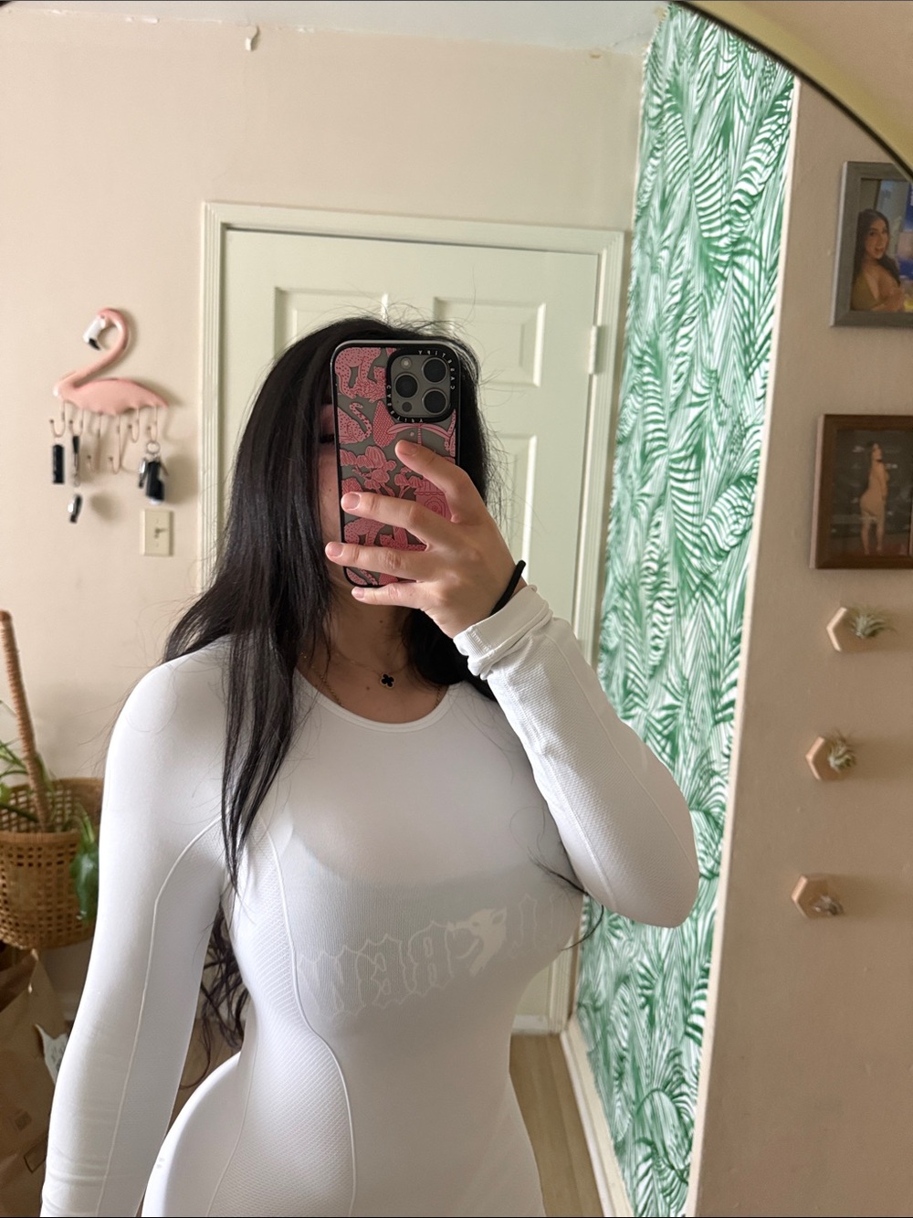 Prozis Women’s White Long-Sleeve Muscle Tee Fitted Top